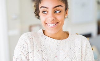 a patient with white teeth smiling